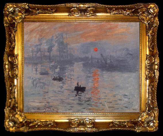 framed  Claude Monet Sunrise, Ta009-2